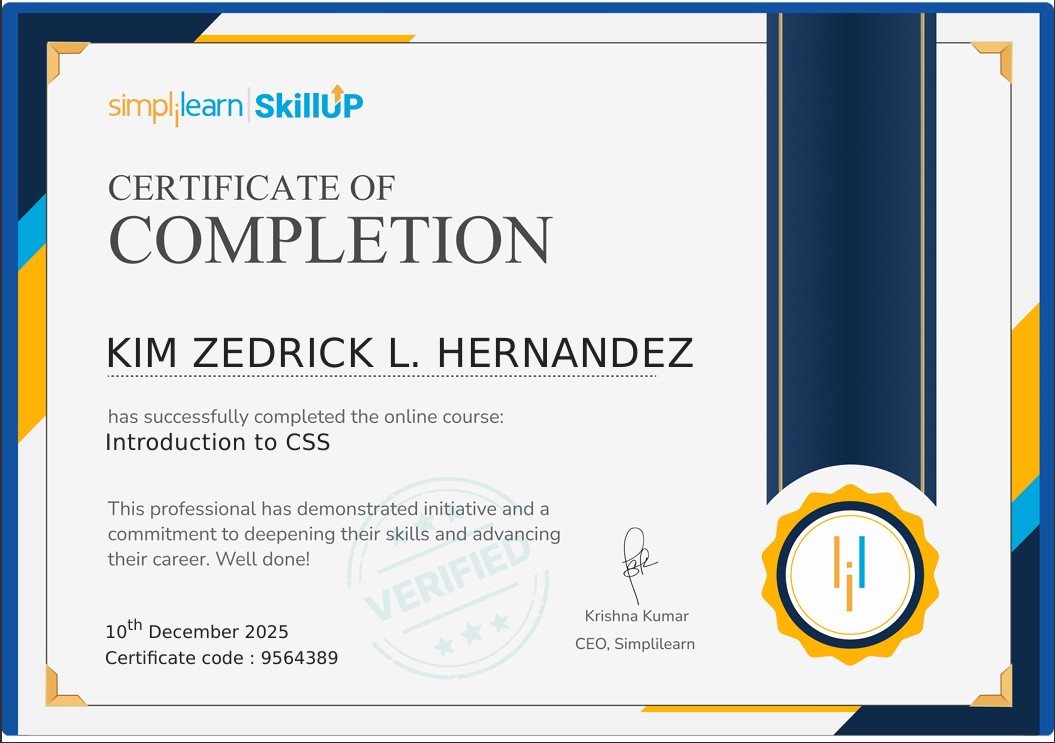 Certificate