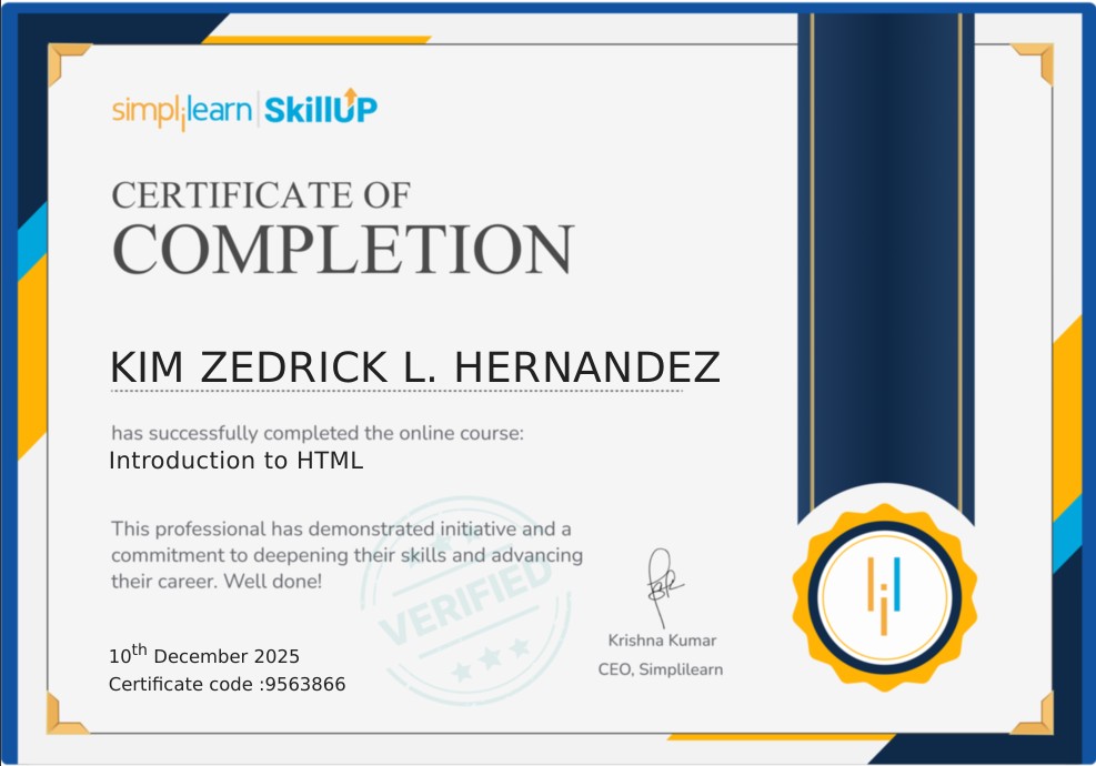 Certificate